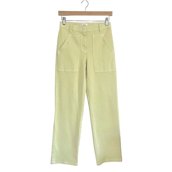 Aritzia Wilfred Free Modern Utility Straight Leg Twill Pant GD Pear Sorbet 0 - Picture 1 of 14